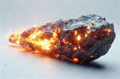 Premium Photo Ignited Rock Spewing Flames