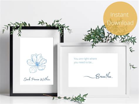 Spiritual Awakening Inspirational Printable Wall Art Decor Yoga set of 2 Digital Download - Etsy