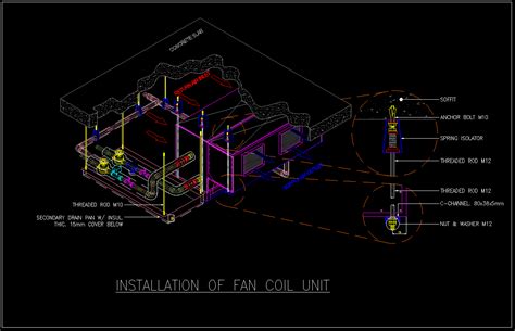 fan coil unit piping detail fan coil units duct installation services