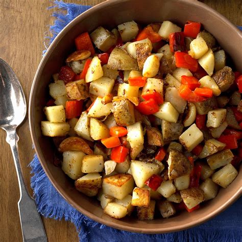 Skillet Potatoes With Red Pepper And Whole Garlic Cloves Recipe How To