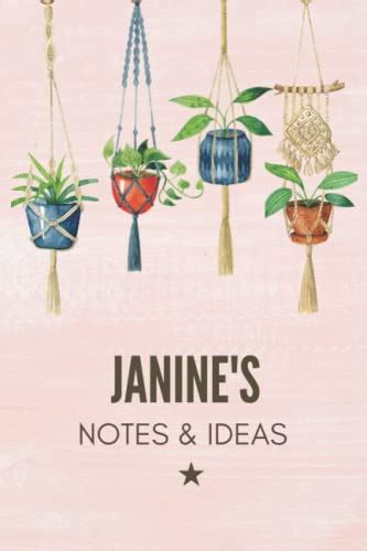 Janine S Notes And Ideas Personalized Name Journal Gift For Girls And