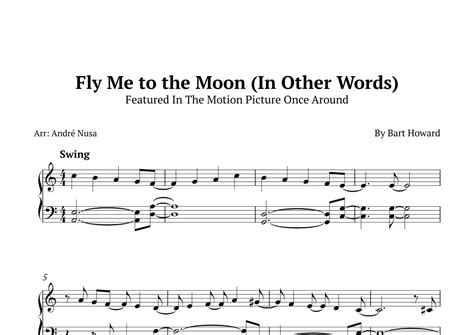 Fly Me To The Moon In Other Words Arr Andr Nusa By Tony Bennett