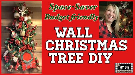 Wall Christmas Tree Diy Rustic Christmas Decor Space Saver And Budget Friendly Youtube