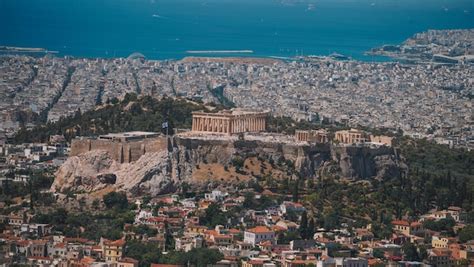 Premium Photo | Acropolis aerial view in athens