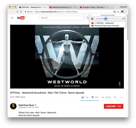 Google Chrome - Control The Individual Volume of Each Tab