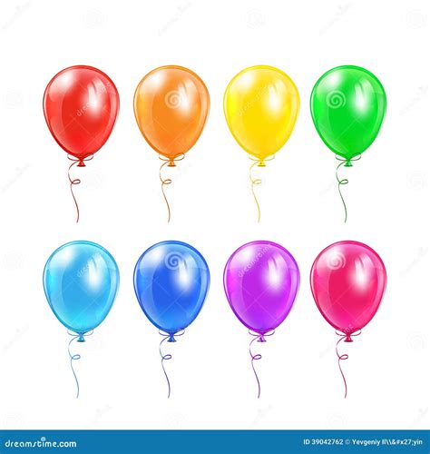 Set Of Balloons With Bow Stock Vector Illustration Of Blue 39042762