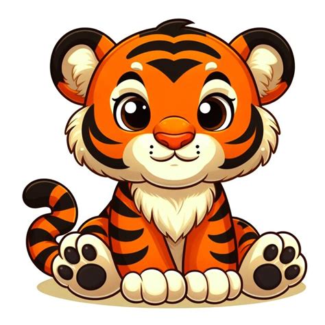 Premium Photo Tiger Cub Cartoon Illustration D Art