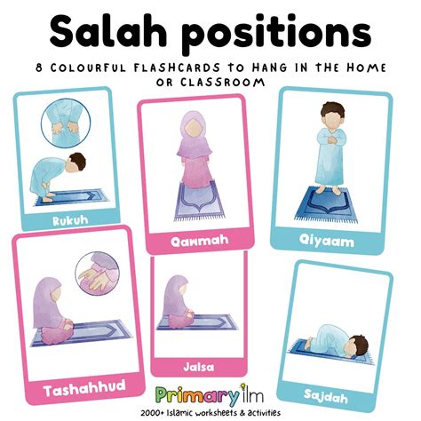 Salah Prayer positions flashcards - Primary Ilm