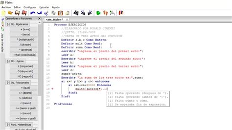 Guia 2 De Ejercicios En Pseint Ejercicios Informatica Programacion Images