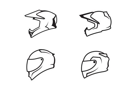 Motorcycle Helmet Vector Logo Design Graphic By Bigbang Creative Fabrica