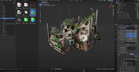 New Real Time Procedural Building Generator For Blender