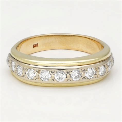 Sans Prix De R Serve Bague Carats Or Jaune Ct Tw Diamant