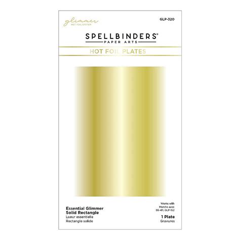 Spellbinders Glimmer Hot Foil Plate Essential Solid Rectangle