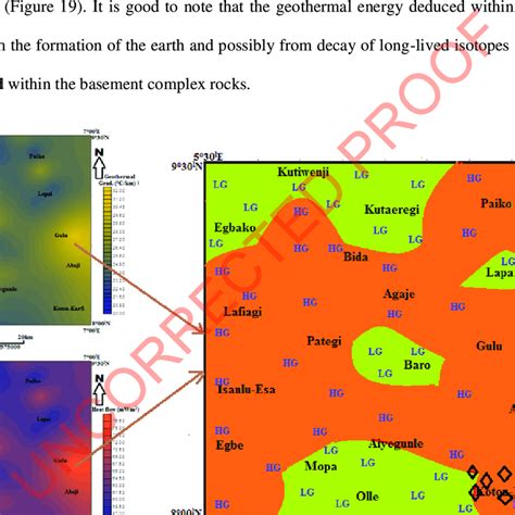 Figure19 A Geothermal Gradient Map In Figure 14 B Heat Flow Map In Download Scientific