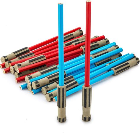 Light Saber Pencils Party Favors Set For Kids 24 Pack Of