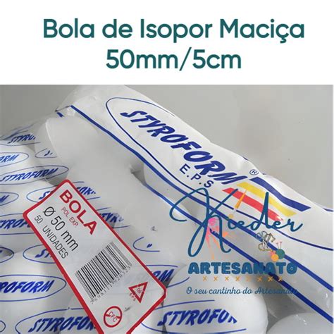 Bola de Isopor maciça 50mm 5cm Shopee Brasil