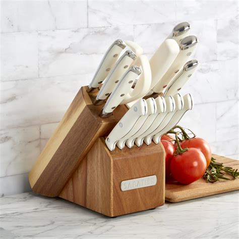 Sabatier Forged Triple Rivet Knife Block Set Piece White Reviews