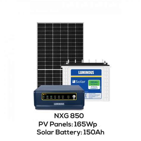 LUMINOUS NXG 850 LPTT1250H 150 AH 1NO 170 WATT PANEL 1NO Price In Chennai