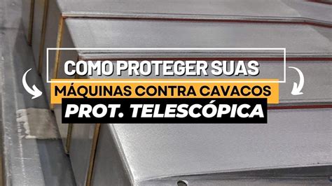 Aplicação proteção telescópica para maquinas CNC centro de usinagem