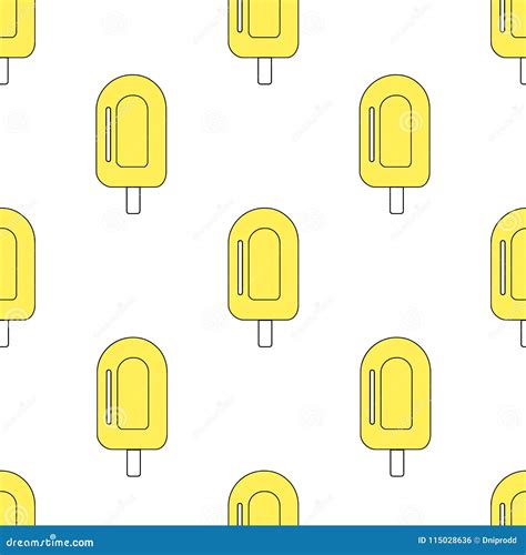 Seamless Pattern With Ice Cream Stock Vector Illustration Of Drawing