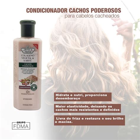 Shampo E Condicionador Flores E Vegetais Cachos Poderosos 300ml Fundo