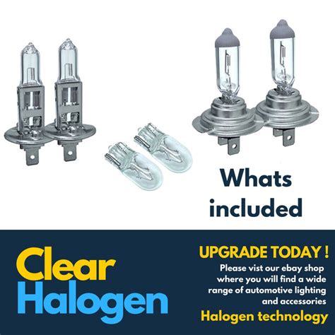 H H Halogen Headlight Bulbs W Clear Original Car Van W W