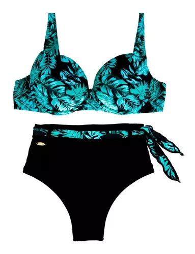 Biquini Meia Taça Cintura Alta Hot Pants Cinto Parcelamento sem juros