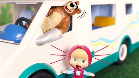 Masha And The Bear Toys 🐻masha And Bear Go Camping 🚐 Youtube