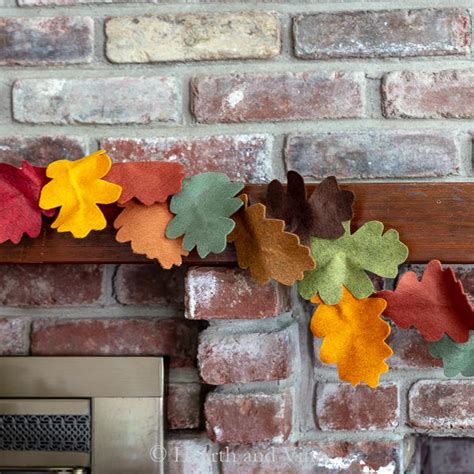 Fall Leaf Garland DIY for a Cheery Colorful Mantel | Hearth and Vine