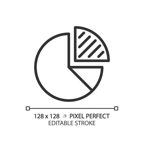 Pie Chart Linear Icon Circle Divided Business Statistics Statistical Graphics Data