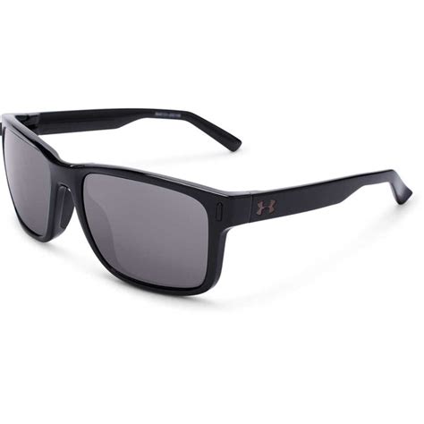 Under Armour Shiny Black Ua Assist Storm Polarized With Grey Lens