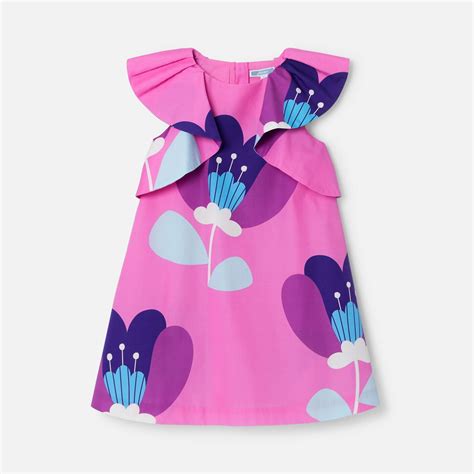 Robe Enfant Fille En Popeline Rose Multico Jacadi Paris