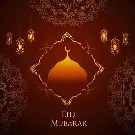 Abstract Holy Elegant Decorative Background For Eid Mubarak Vector