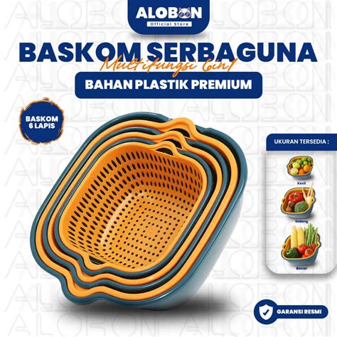 Jual ALOBON Baskom Pencuci Atau Pengering Sayuran Buah Saringan