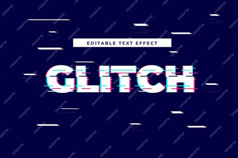 Premium Vector Glitch Text