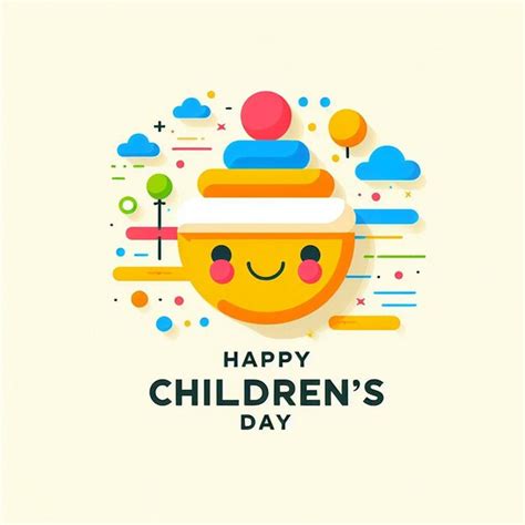 Premium Photo Happy Childrens Day Typography And Background Design