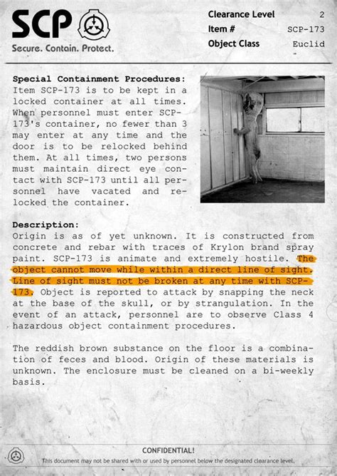 Scp 173 Document Scp Scp 049 Scp 1048