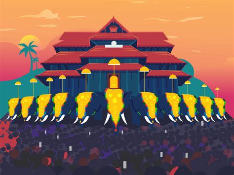 Thrissur Pooram by Amaldev for redBus on Dribbble