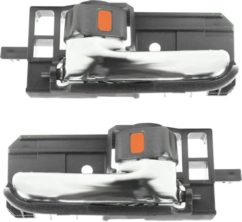 Amazon Chrome Black Inside Interior Door Handle Pair Set For