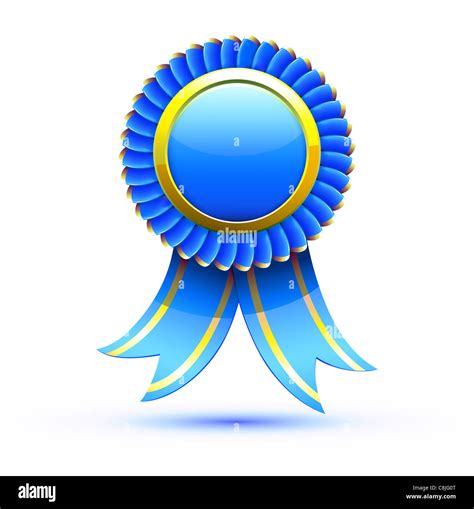 Certificate excellence blue ribbon Cut Out Stock Images & Pictures - Alamy