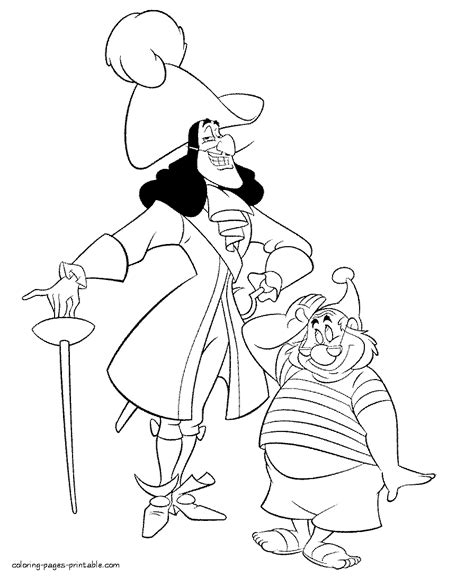 Captain Hook Coloring Pages To Download And Print For Free