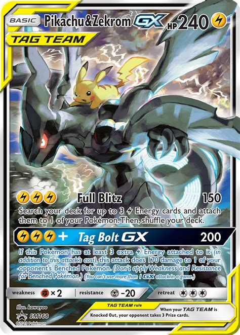 Pikachu E Zekrom Gx Pok Mon Myp Cards