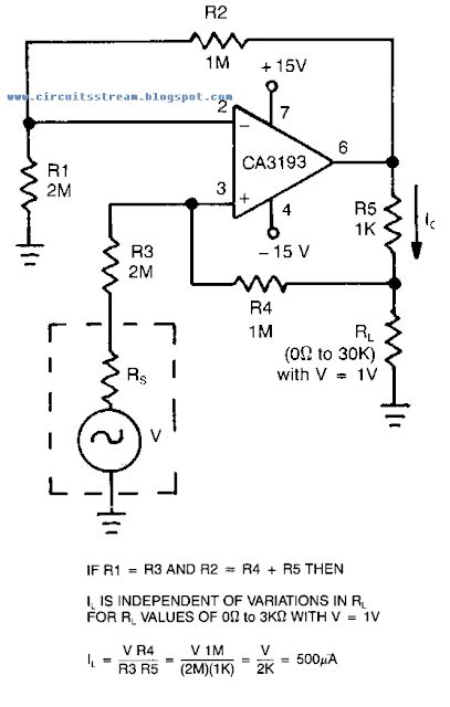 Simple Bilateral Current Source Circuit Diagram | Electronic Circuit ...