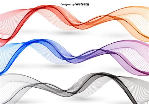 Ondas Abstractas De Colores Vector En Vecteezy