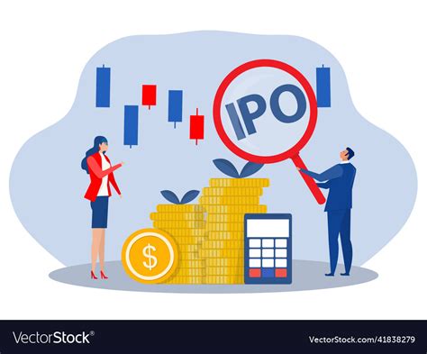 Ipo Initial Public Offering People Investing Vector Image