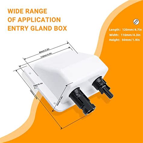 Triproton Solar Weatherproof Abs Double Cable Entry Gland For All Cable