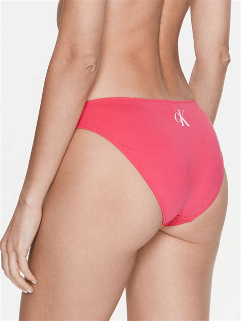 Calvin Klein Swimwear Dół od bikini KW0KW01987 Różowy Modivo pl