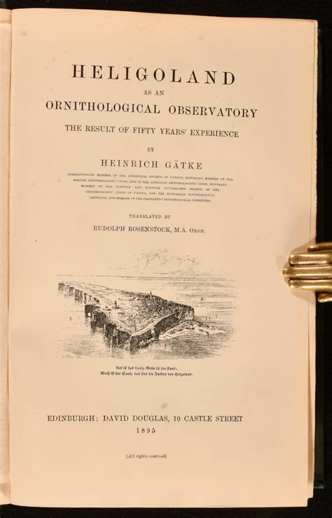 Heligoland as an Ornithological Observatory: The Result of Fifty Years ...