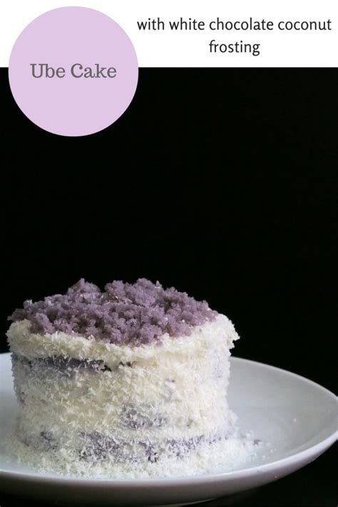 Ube Cake with White Chocolate Coconut Frosting - Woman Scribbles