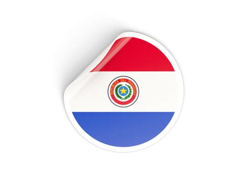 Round Sticker Illustration Of Flag Of Paraguay